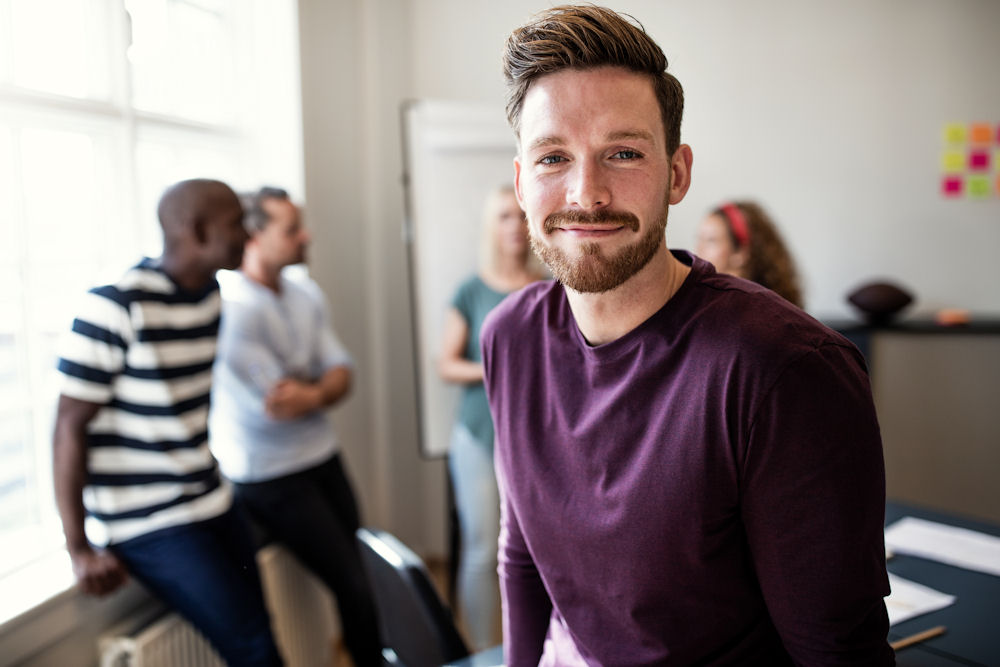 man learning financial tips in recovery support