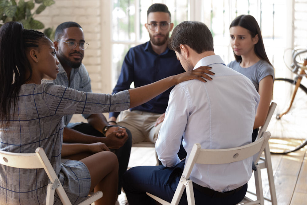 small group therapy session for alcohol rehab